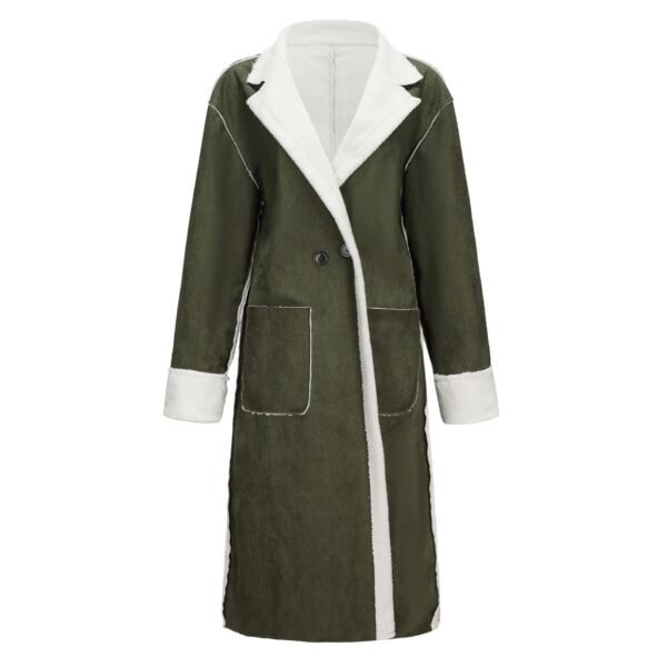 Casual Leather Thickened Trench Coat Loose Fashionable Jacket - Image 5