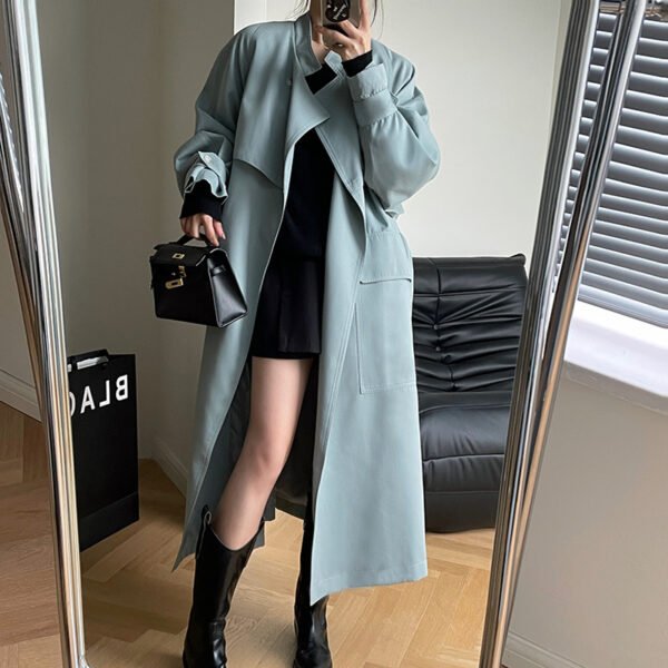 Women's Long Fashion Trench Coat - Image 3
