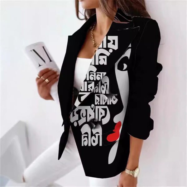 Design Sense Figures Pattern Suit Sense Casual Coat - Image 8