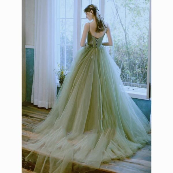 Women's Casual Versatile Green Forest Style Dress - Image 3