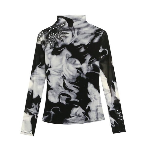 Tie-dyed Ink Painting Long-sleeved Bottoming Shirt - Image 6