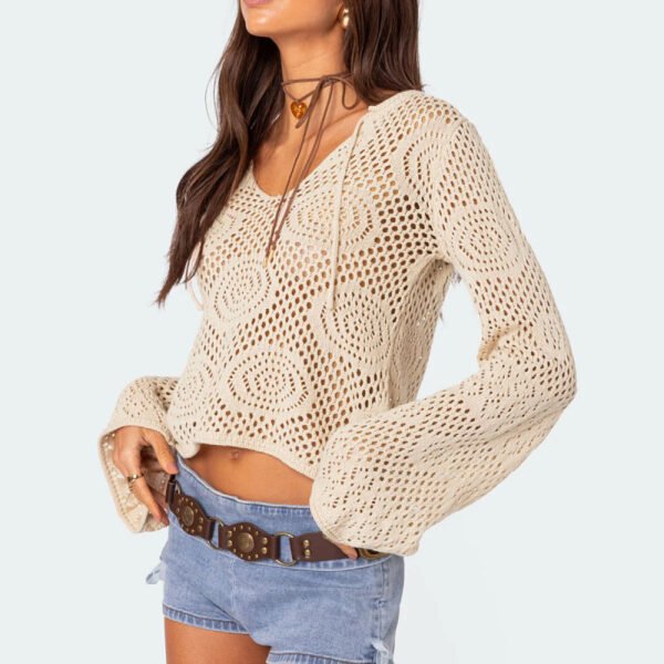 Women's Knitted Top Hollow Out See-through - Image 5