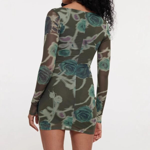 Women's Printed Long-sleeved Dress Skirt - Image 2