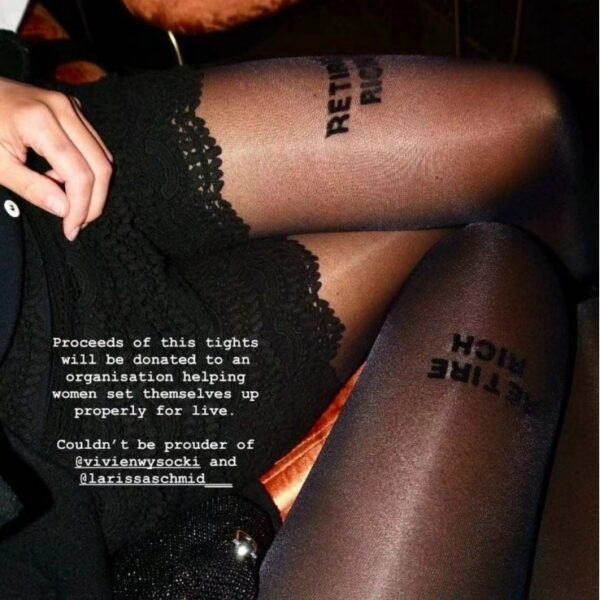 Summer Black Thin Style Ribbon Letter Flocking Stockings - Image 2