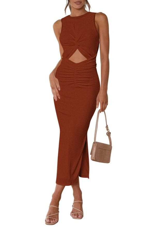 Women's Sleeveless Hollow-out Hem Dress - Image 8