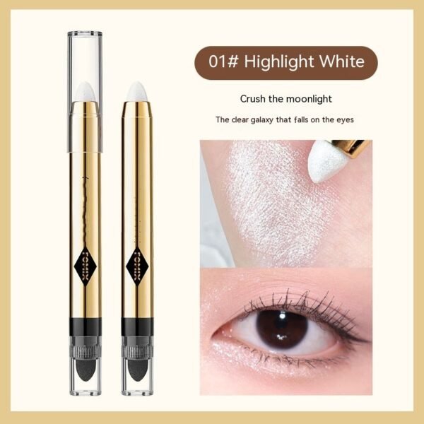 Magic Color Shining Highlight Eyeliner Pen Pearlescent Thin And Glittering Repair And Brightening Double-headed Smudger One-touch Molding - Image 8
