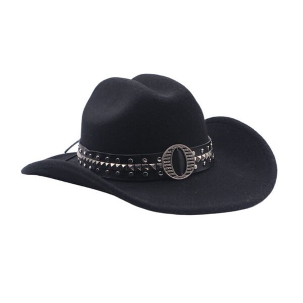 Casual Fashion Double-sided Color Matching Cap Cashmere Jazz Top Hat - Image 4