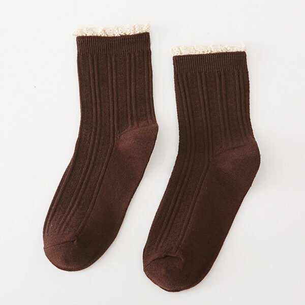 Autumn And Winter Socks Women's Japanese College Style Lace - Image 8