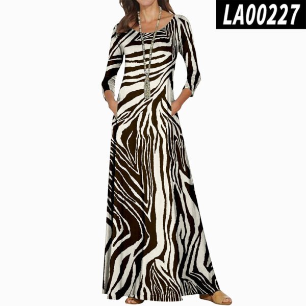 Oil Painting Art Visual Dislocation Spring And Summer Long Dress - Image 7