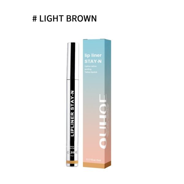 Lip Liner Pen Dark Brown Waterproof Long Lasting Plump Soft Lip Gloss Makeup Cosmetics - Image 6