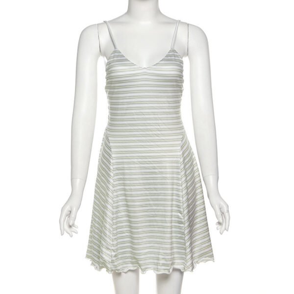 Summer Women's Suspender Stripes Jumpsuit Skirt - Image 2