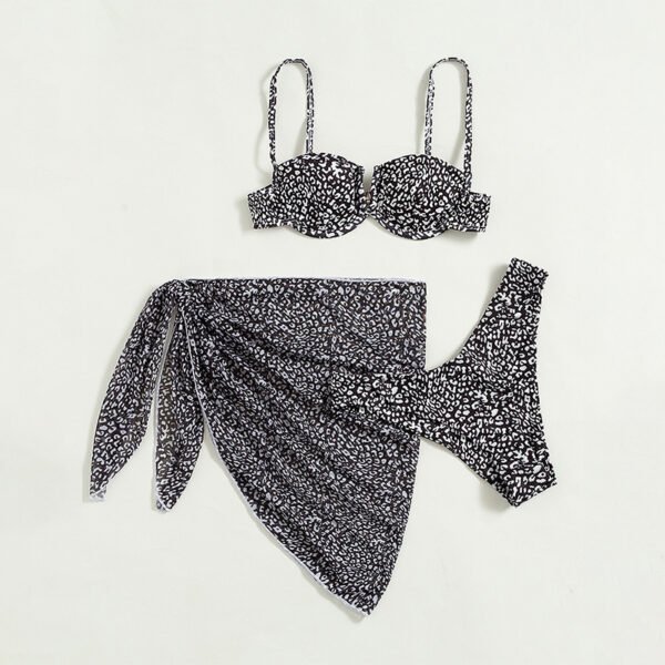 Three-piece Floral Bikini Beach Dress - Image 9