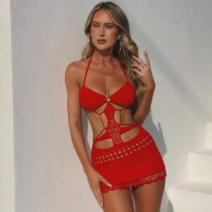 Women's Hollow Sheath Beach Jumpsuit Skirt