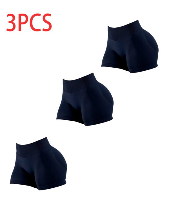 3PCSHigh-waisted Solid-color Training Shorts - Image 9