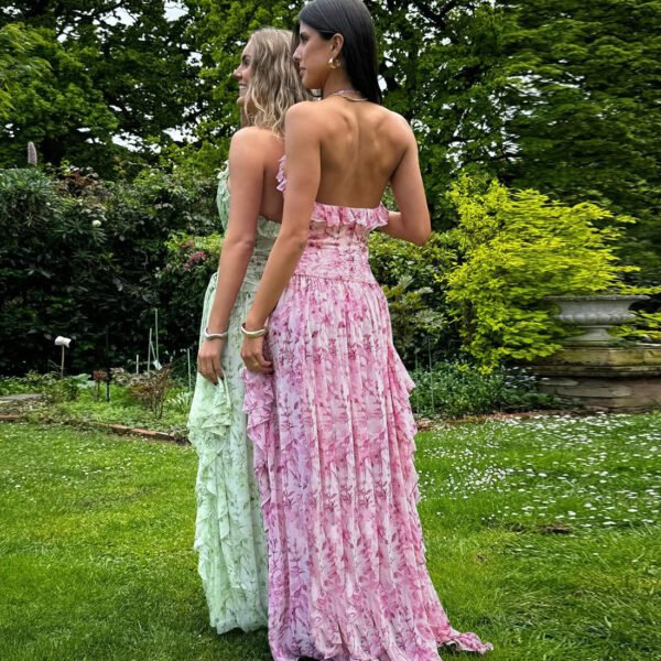 Women's Halter Fashion Printing Long Dress - Image 7
