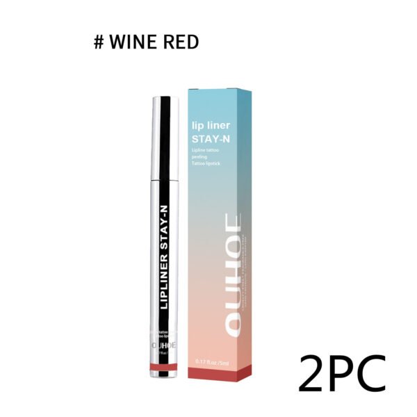 Lip Liner Pen Dark Brown Waterproof Long Lasting Plump Soft Lip Gloss Makeup Cosmetics - Image 9