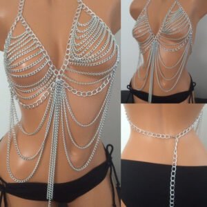 Multilayer Aluminum Tassel Fashion Body Chain