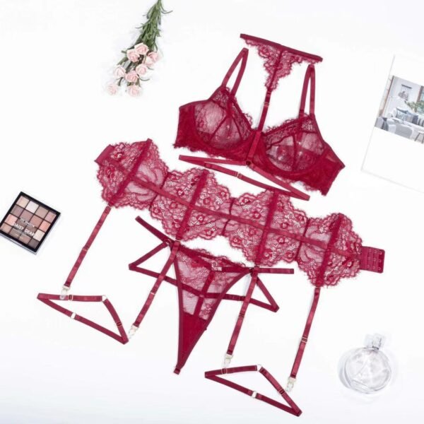 Women's Halter Garter Belt Three-piece Set - Image 7
