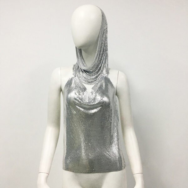 Women's Personalized Hooded Metal Strap Vest - Image 8