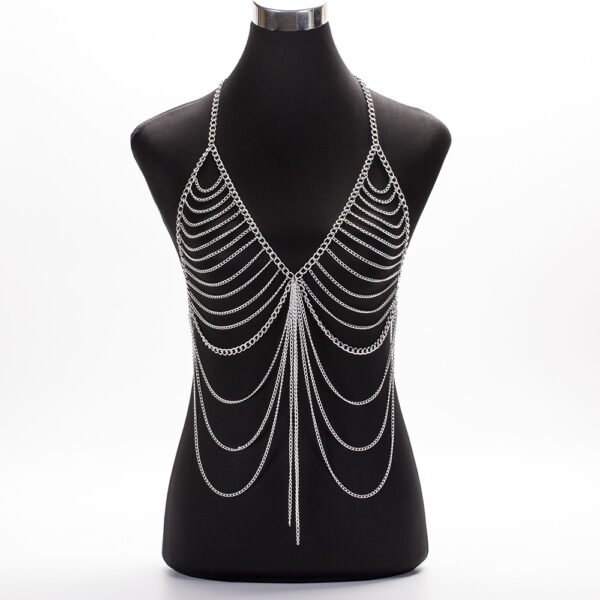 Multilayer Aluminum Tassel Fashion Body Chain - Image 2