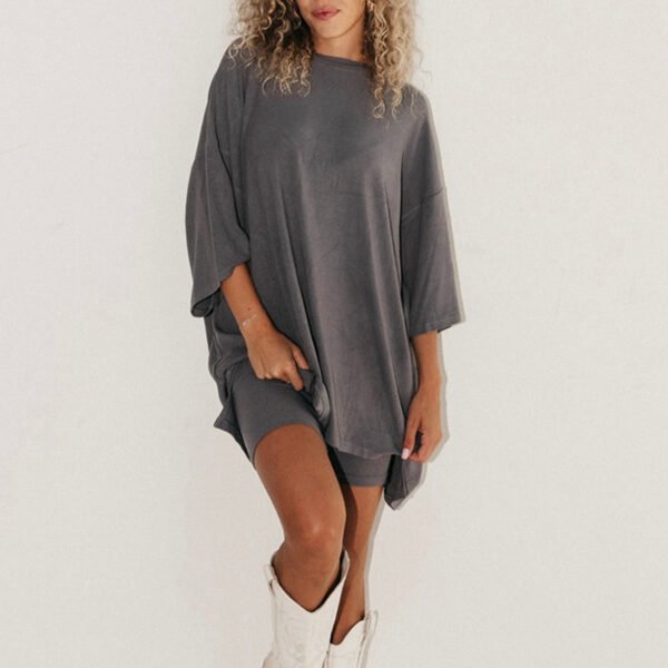 Summer Shorts Suit Fashion Loose Short-sleeved T-shirt And Slim Tight Pants Women's Clothing - Image 7