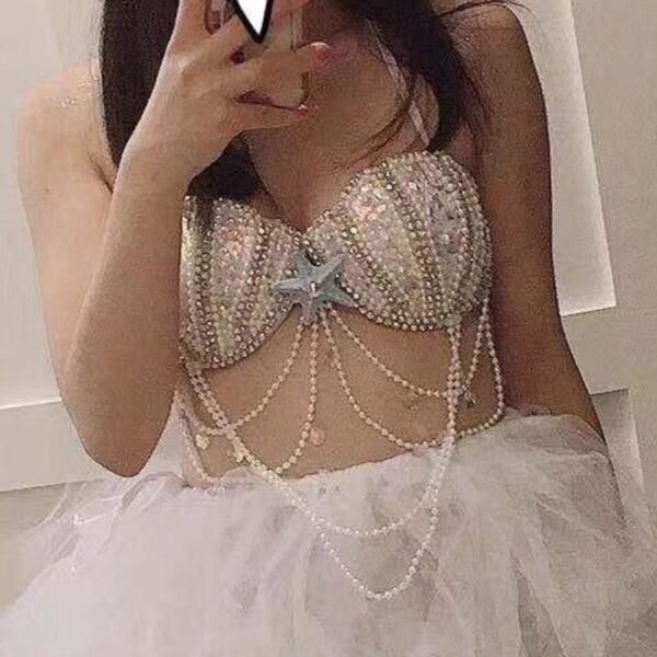 Push Up Breast Mermaid Shell Starfish Costume - Image 5