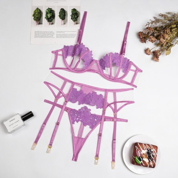 Sexy Thong Flower Embroidery Sexy Lingerie - Image 5