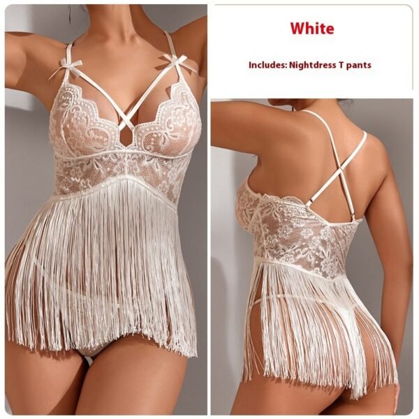 Fashion Lace Women's Sling Night Skirt Suit - Image 4