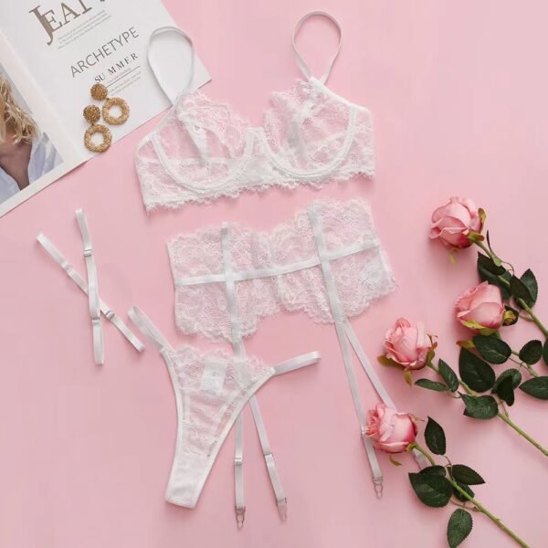 Women's Halter Garter Belt Three-piece Set - Image 10