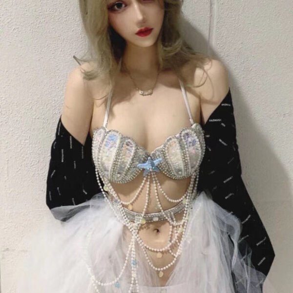 Push Up Breast Mermaid Shell Starfish Costume - Image 4