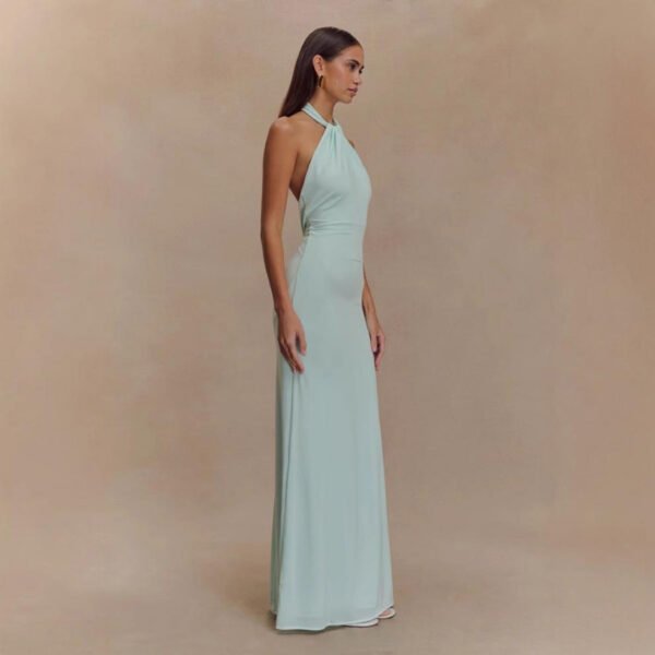 Ins Bodycon Halter Dress Sexy Backless Slim Fit Waist Slimming Maxi Dresses Prom Party Club Clothing For Women - Image 4