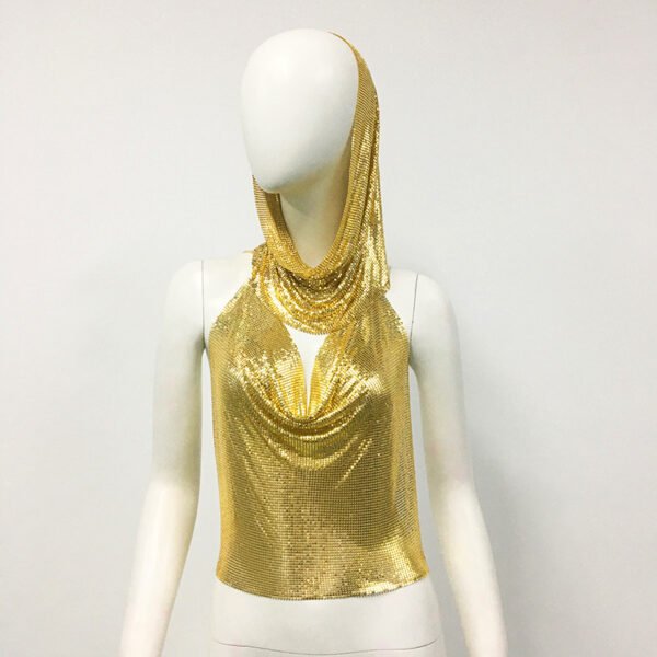 Women's Personalized Hooded Metal Strap Vest - Image 10