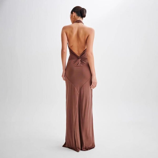 Ins Bodycon Halter Dress Sexy Backless Slim Fit Waist Slimming Maxi Dresses Prom Party Club Clothing For Women - Image 8