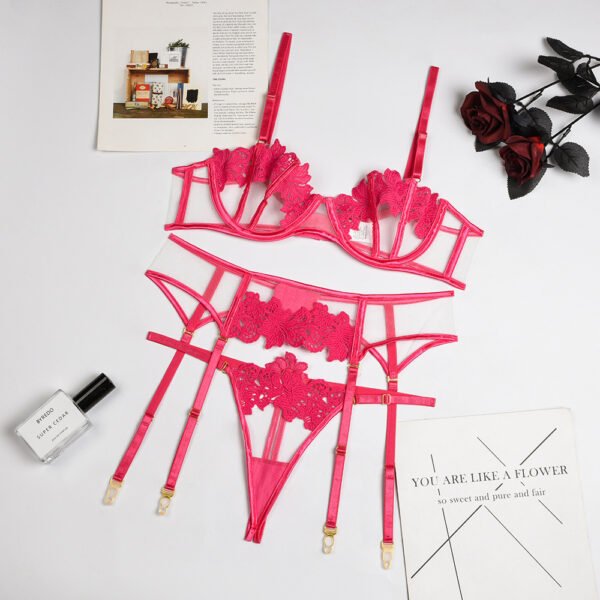Sexy Thong Flower Embroidery Sexy Lingerie - Image 9